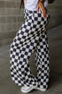 'Lola' Checkered Wide Leg Pants - Celes Fashion